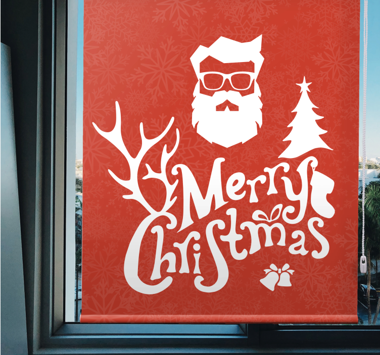 Estore de rolo com frases saudação do papai noel - TenStickers