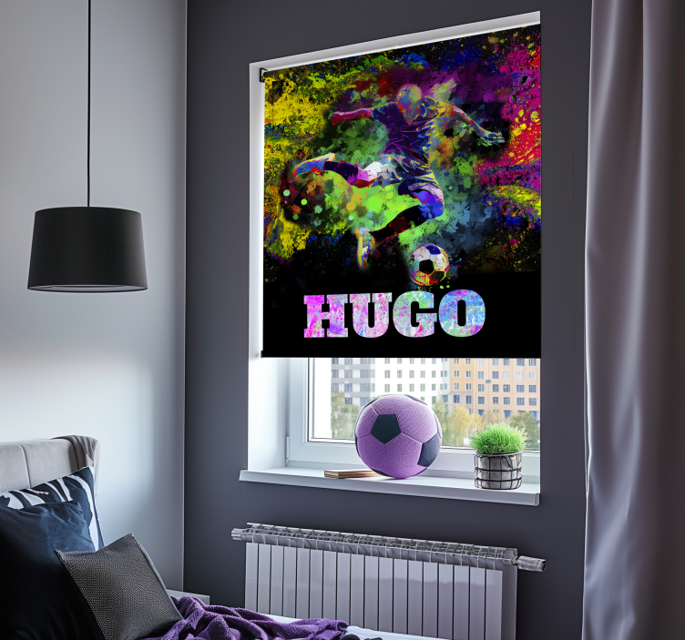 Estore de rolo futebol desenho colorido - TenStickers