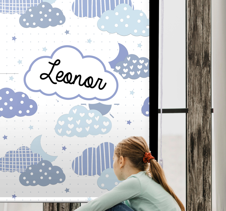 Estore de rolo de nuvens padrão de nuvem personalizado - TenStickers