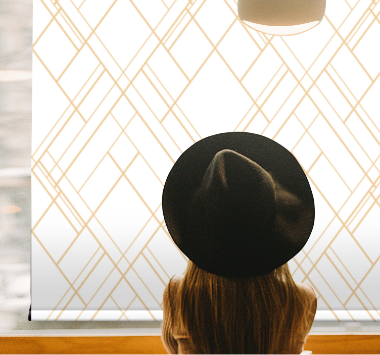 Estore de rolo elegantes linhas douradas geométricas - TenStickers