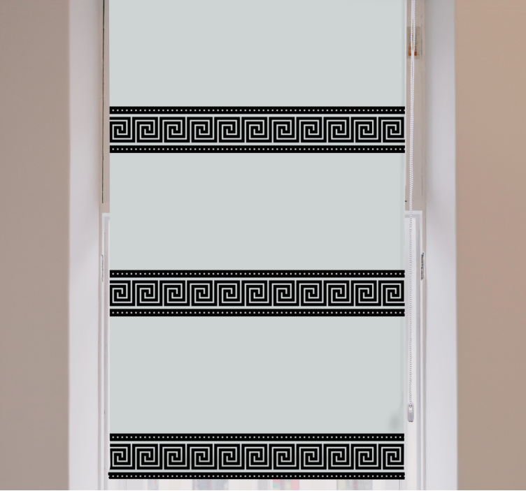 Estore de rolo elegantes padrões geométricos pretos - TenStickers