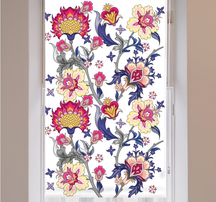 Estore de rolo florais arranjo floral vibrante - TenStickers