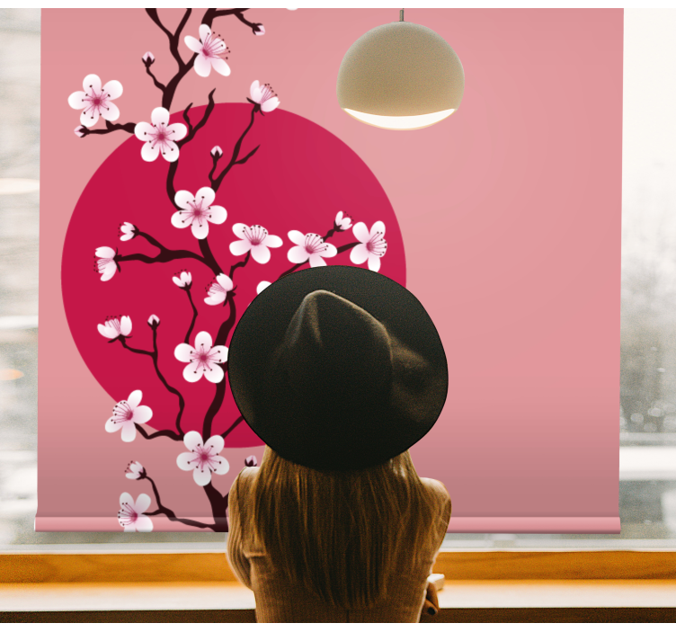 Estore de rolo flores e plantas caule de flor de sakura - TenStickers