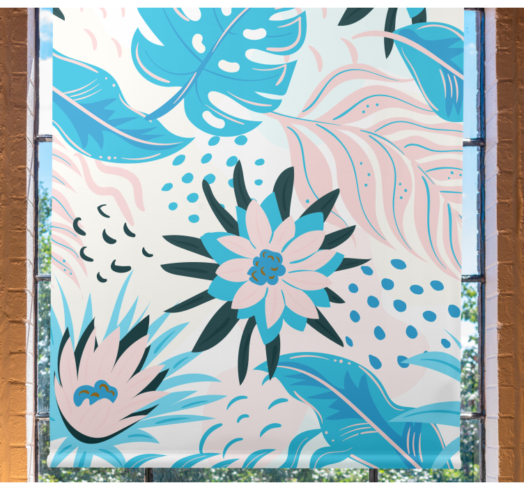 Estore de rolo flores e plantas design de padrão botânico - TenStickers