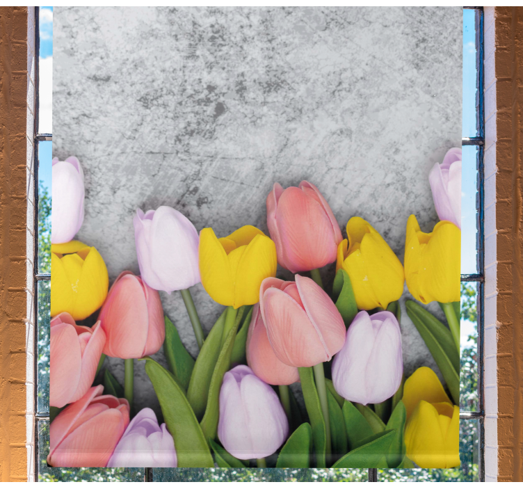Estore de rolo flores e plantas flor de tulipa vibrante - TenStickers