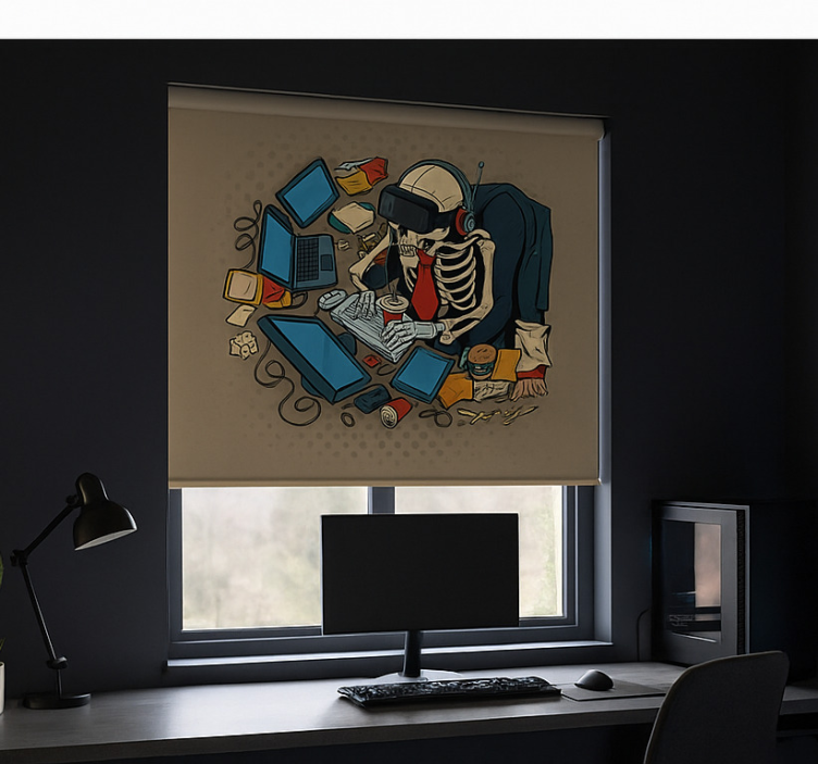 Estore de rolo frikis esqueleto gamer retrô - TenStickers