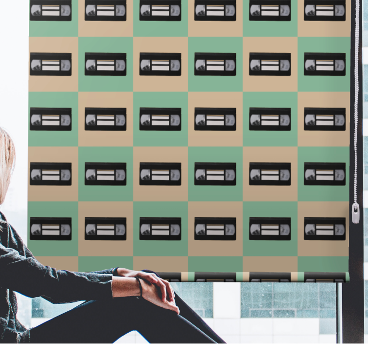 Estore de rolo vintage padrão de fita retrô - TenStickers