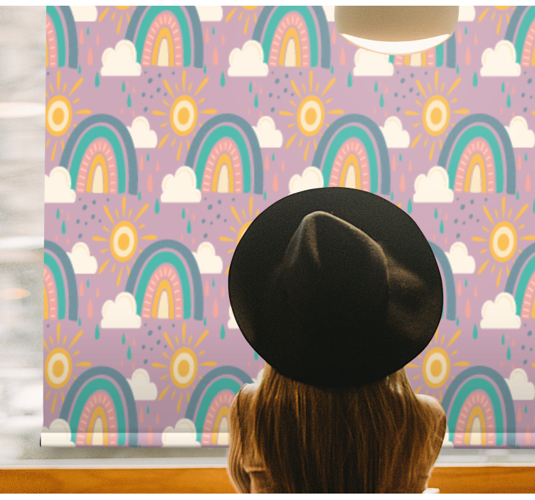 Estore de rolo infantil arco-íris e sóis - TenStickers