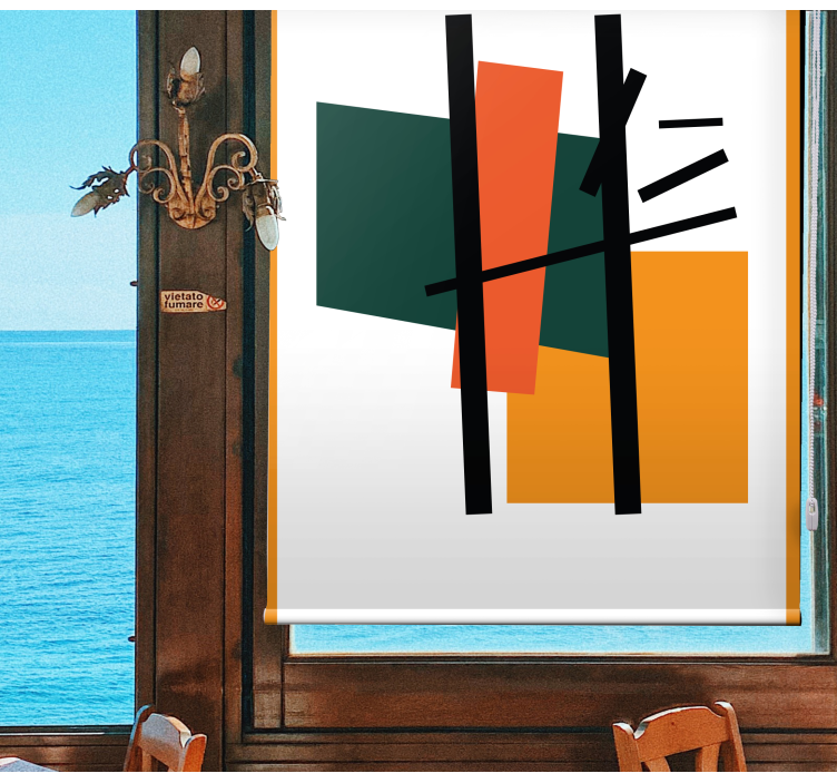 Estore de rolo modernos composição de blocos geométricos - TenStickers