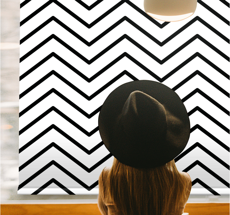 Estore de rolo modernos design com padrão chevron - TenStickers