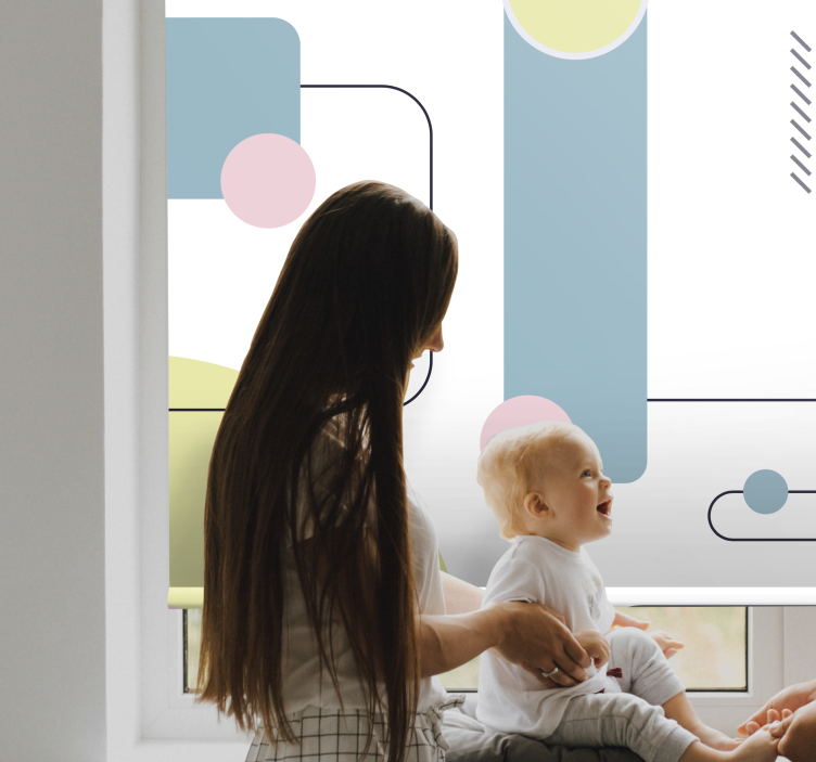 Estore de rolo modernos jogo de formas geométricas - TenStickers