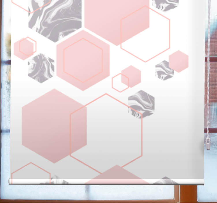 Estore de rolo modernos motivo hexagonal rosa - TenStickers
