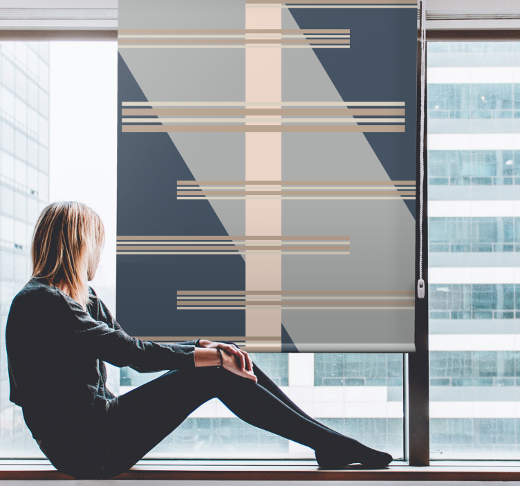 Estore de rolo modernos tema de linha geométrica - TenStickers