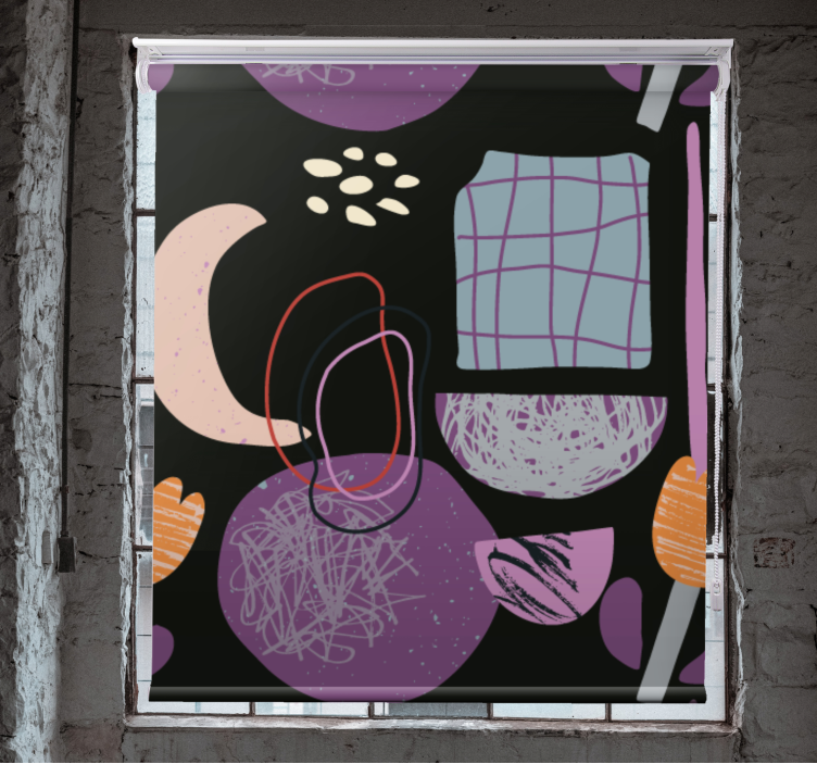 Estore de rolo modernos padrão de forma abstrata - TenStickers