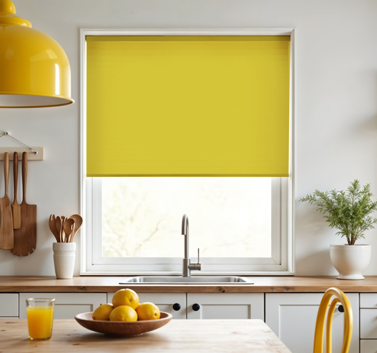 Estore de rolo para cozinha amarelo cítrico - TenStickers