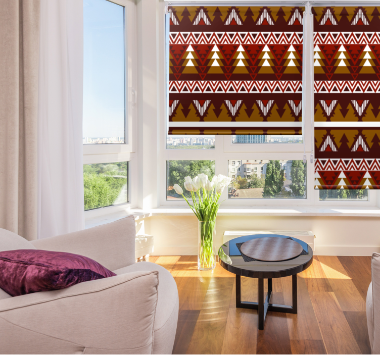 Estore de rolo nórdico padrão geométrico de floresta - TenStickers