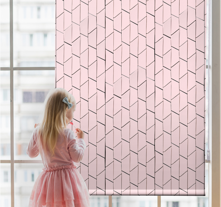 Estore de rolo texturas e padrões design geométrico rosa - TenStickers