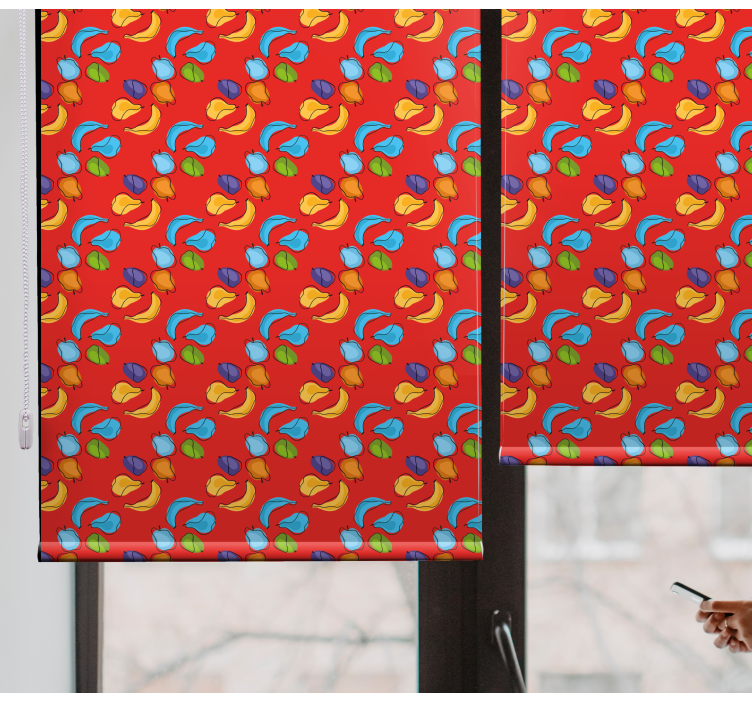 Estore de rolo frutas e verduras composição vibrante - TenStickers