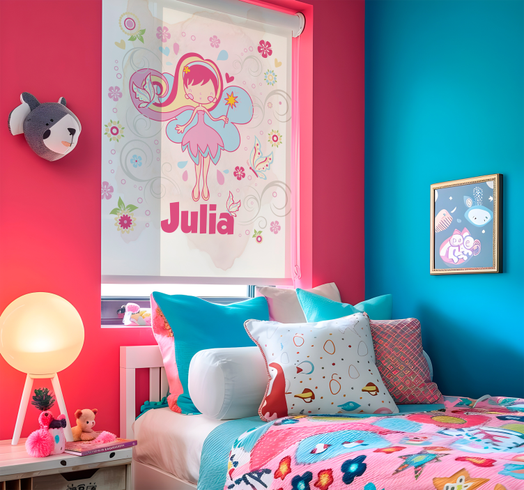 Estore de rolo personalizável fada com borboletas - TenStickers