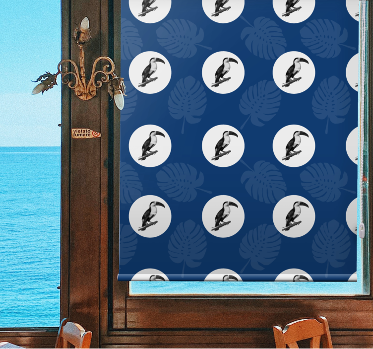 Estores de rolo de animais padrão de tucano tropical - TenStickers