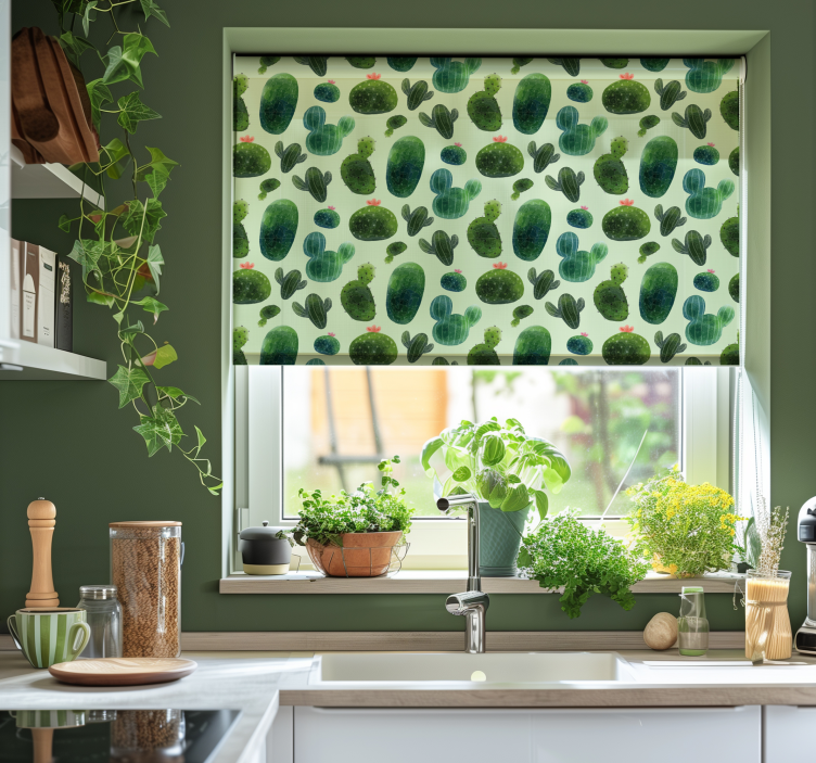 Estores de rolo cactos padrão de deserto - TenStickers