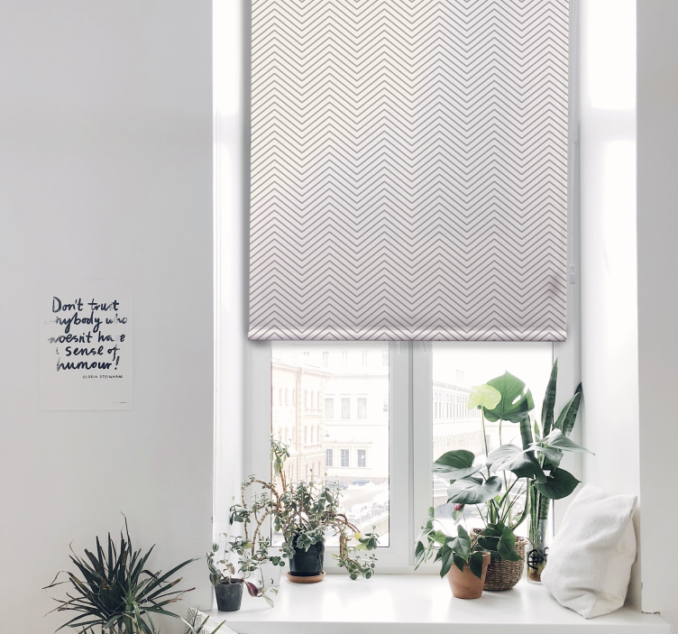 estoresrústicas de linhas cinzas - TenStickers