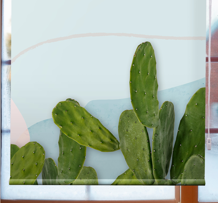 O estilo "kawaii" molda a pintura às cegas dos cactos - TenStickers