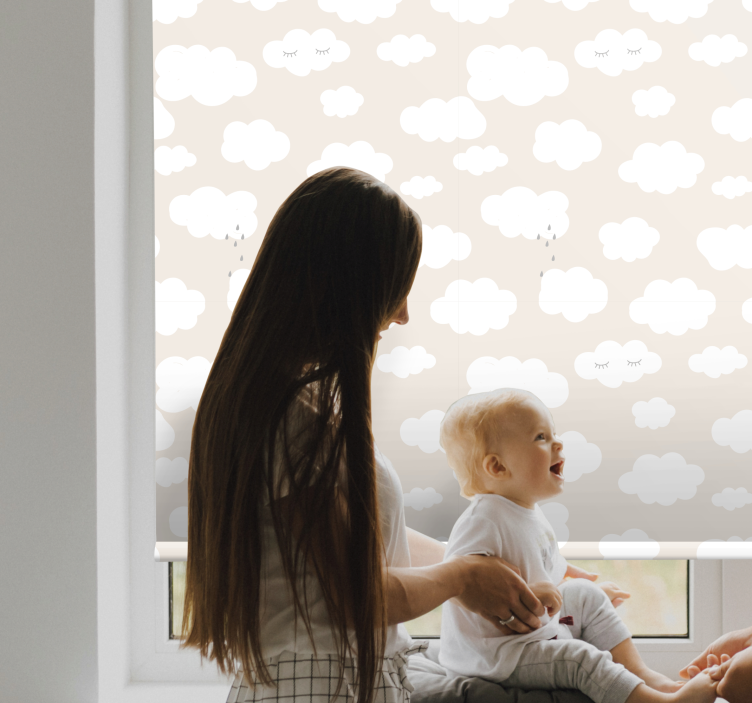 Fundo bege com nuvem de choro cego - TenStickers