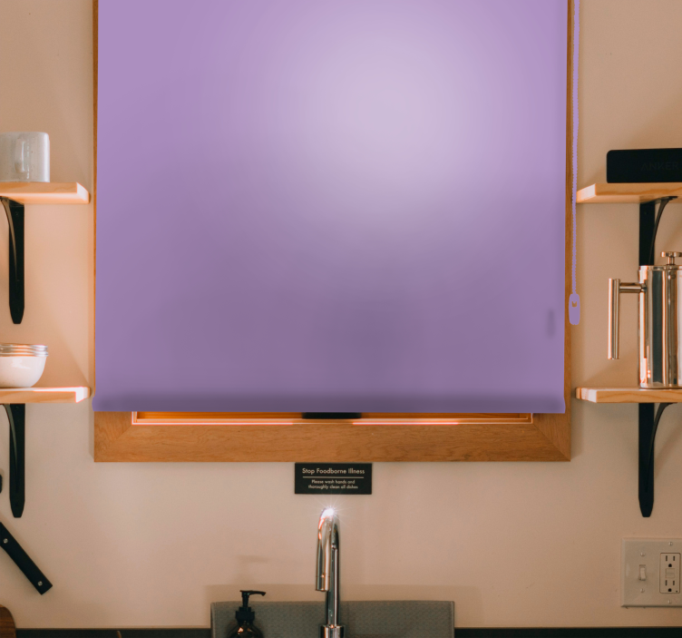 Lilás violeta liso cor lisa elegante cortina - TenStickers