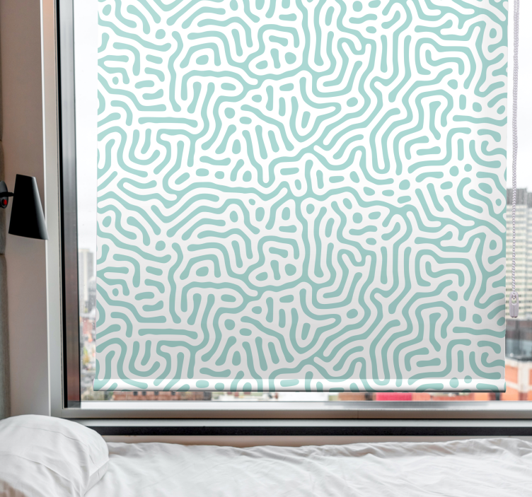 Padrão verde e branco da natureza e cego para plantas - TenStickers