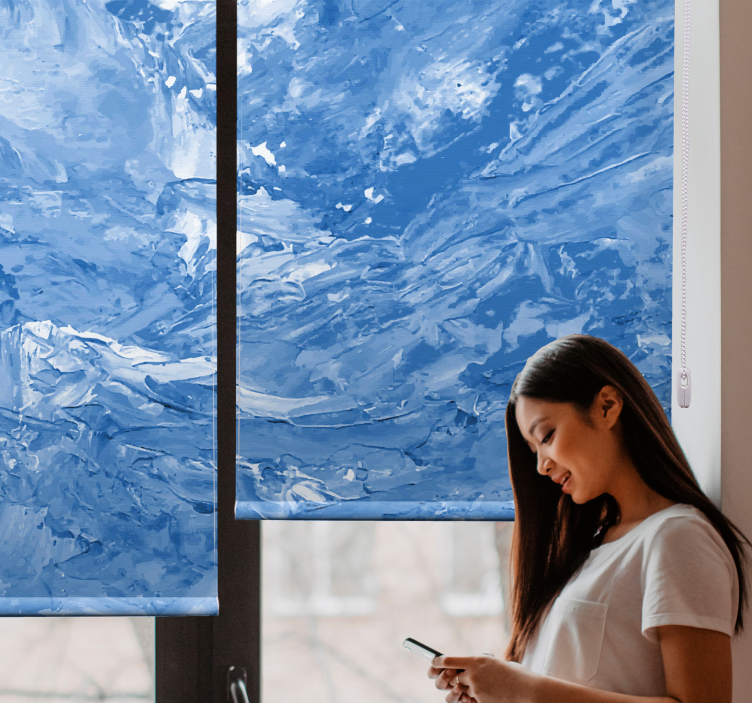 Pintura azul textura nuvem cega - TenStickers