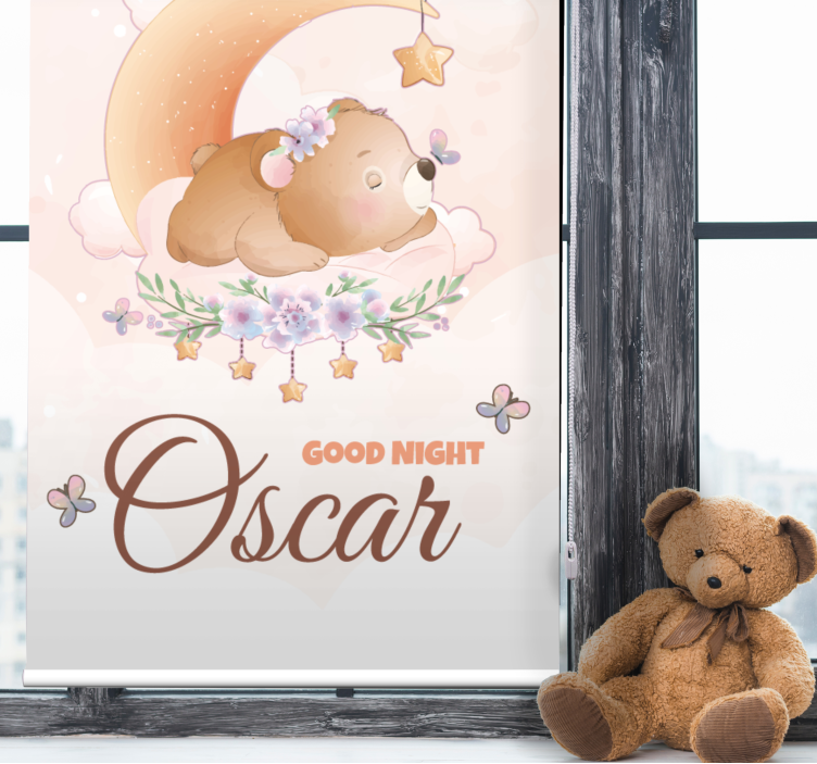 Urso fofo para menino com cego de berçário - TenStickers