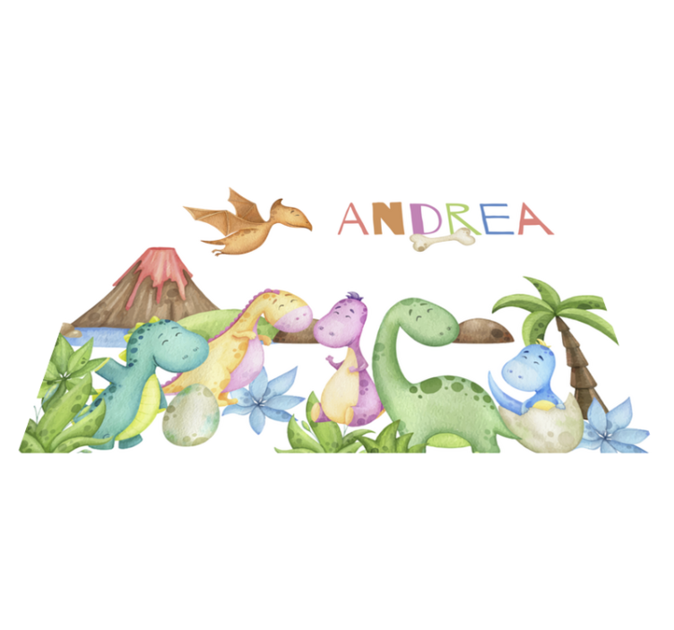 Individuais de mesa com nome cena jurássica - TenStickers