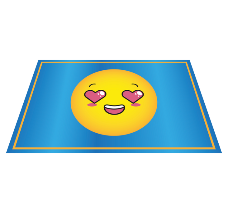 Individuais de mesa infantis Emoji olhos de coração - TenStickers