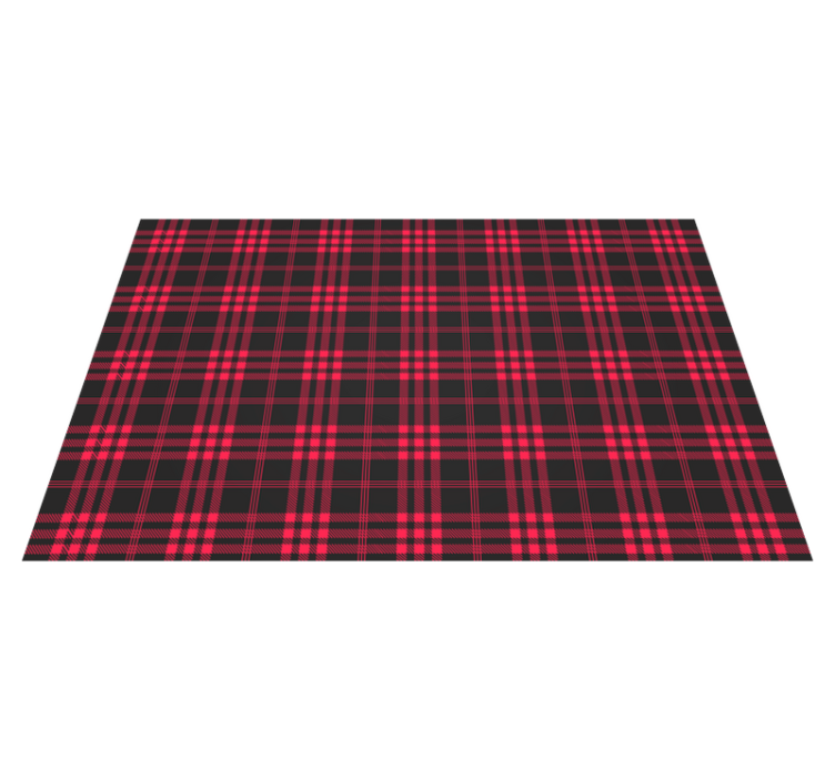 Individuais de mesa de Natal Tartan vermelho - TenStickers