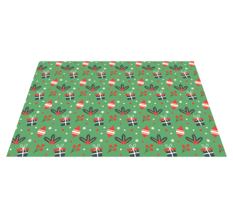 Individuais de mesa de Natal Padrão de doce verde - TenStickers