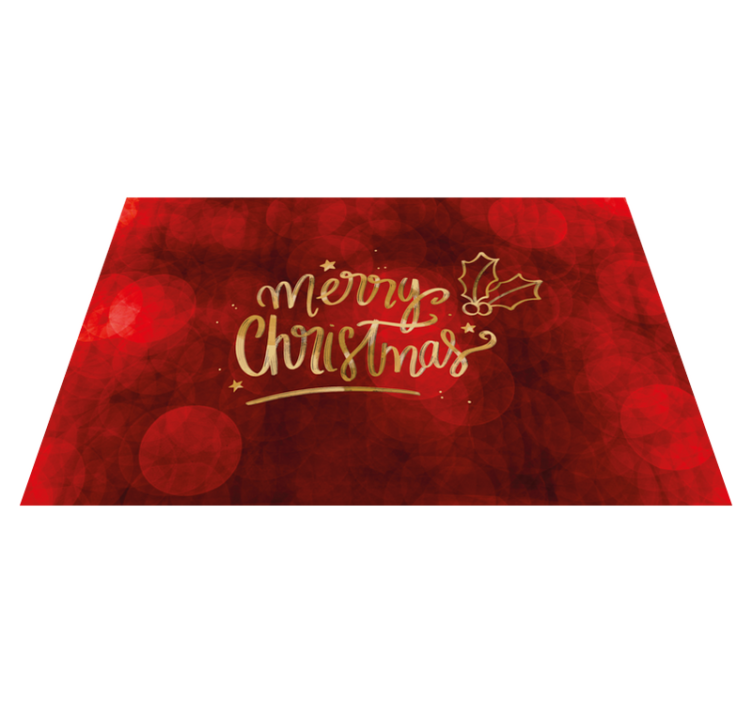 Individuais de mesa de Natal Feliz natal em vermelho - TenStickers