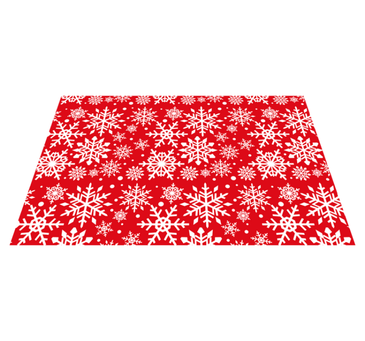 Individuais de mesa de Natal Flocos de neve vermelhos - TenStickers