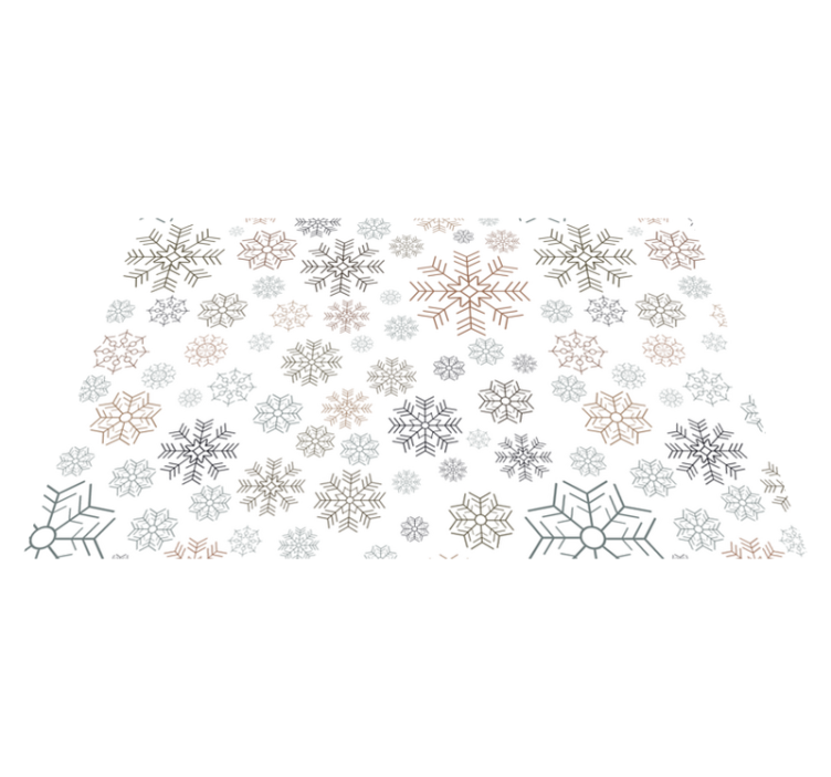 Individuais de mesa de Natal Padrão de flocos de neve - TenStickers