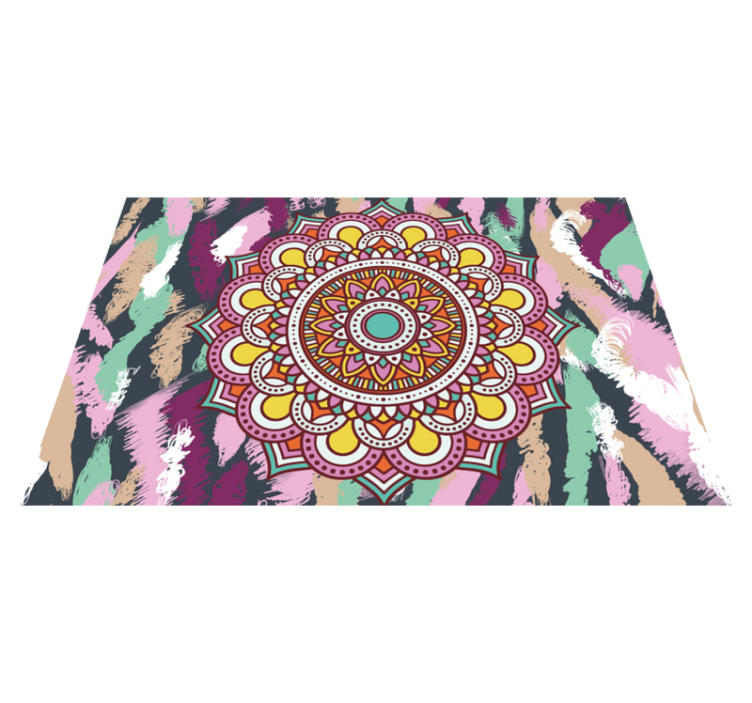Individuais de mesa originais Mandala multicolor - TenStickers