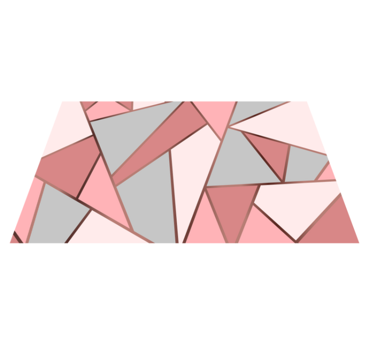 Individual de mesa padrão rosa e linha dourada - TenStickers