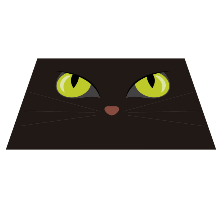 Individual de mesa redondo Gato de halloween - TenStickers