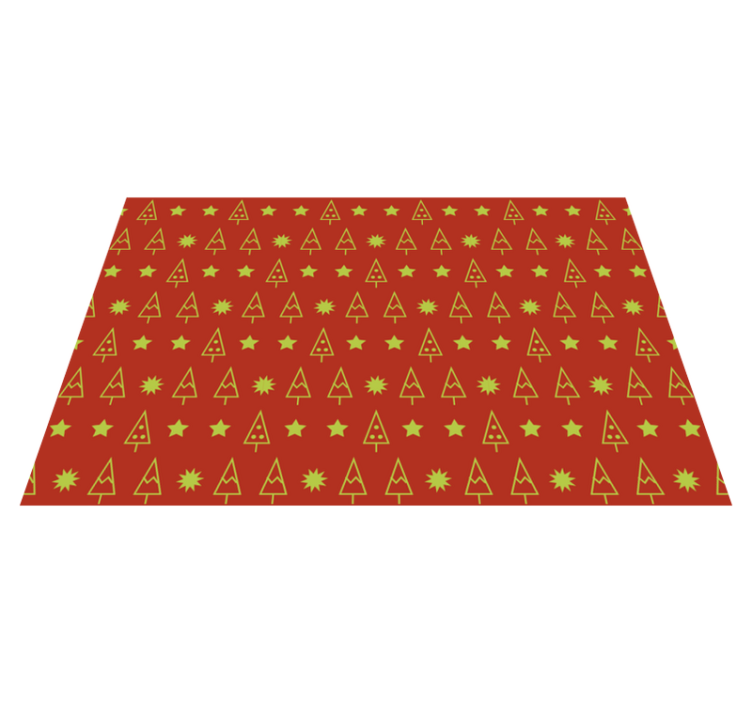 Individuais de mesa de natal com padrão de árvore festiva - TenStickers