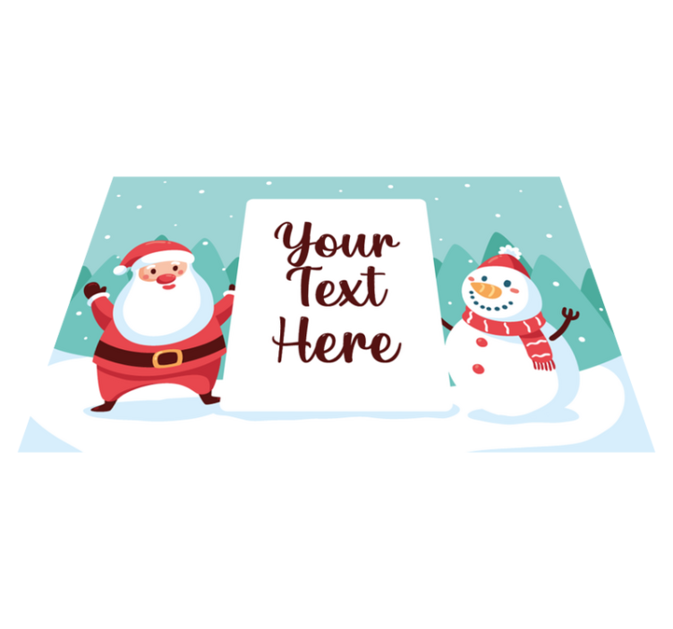 Individuais de mesa de natal papai noel e boneco de neve - TenStickers