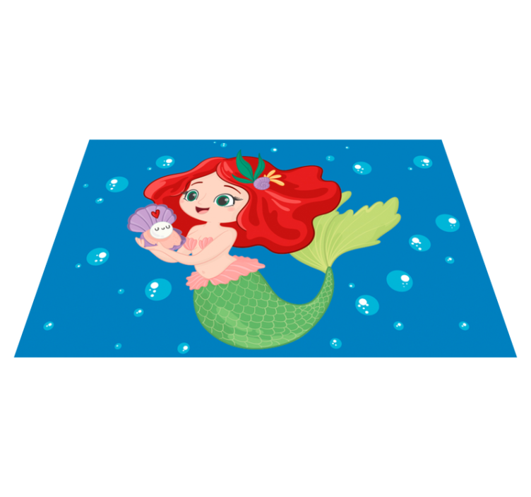 Individuais de mesa infantis Natação da disney ariel - TenStickers