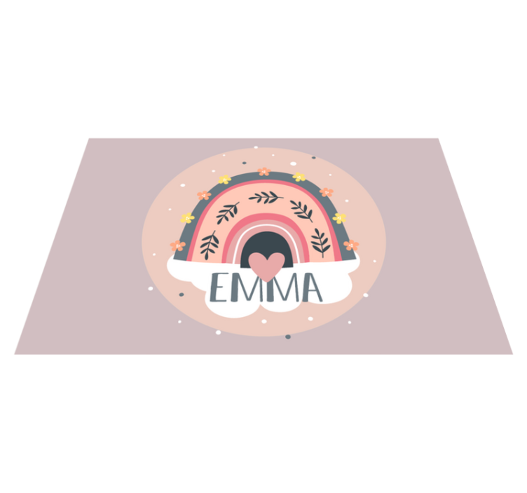 Individuais de mesa infantis com design floral arco-íris - TenStickers