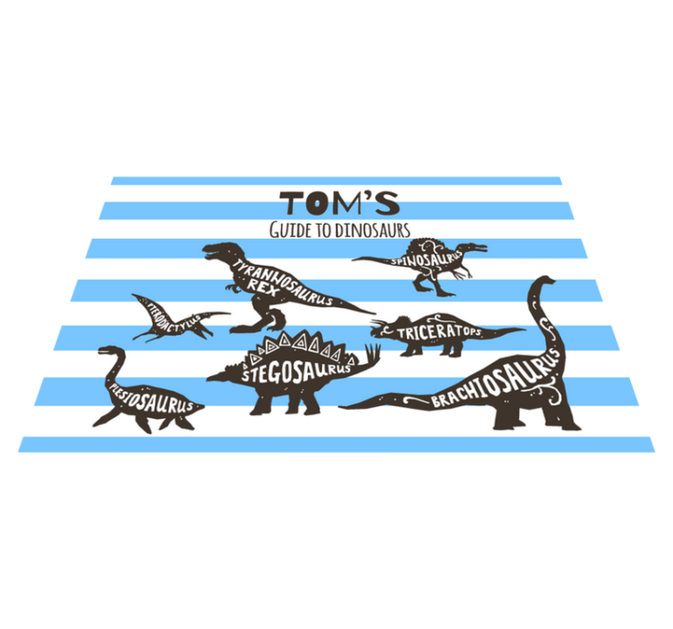 Individuais de mesa com nome Dinossauros com nomes - TenStickers