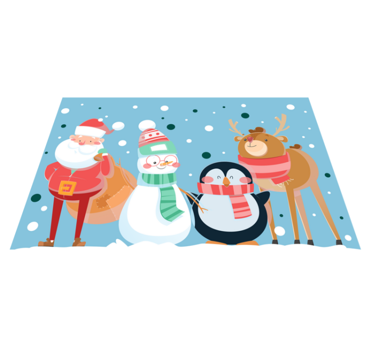 Individuais de mesa de Natal Personagens de desenhos animados de  - TenStickers