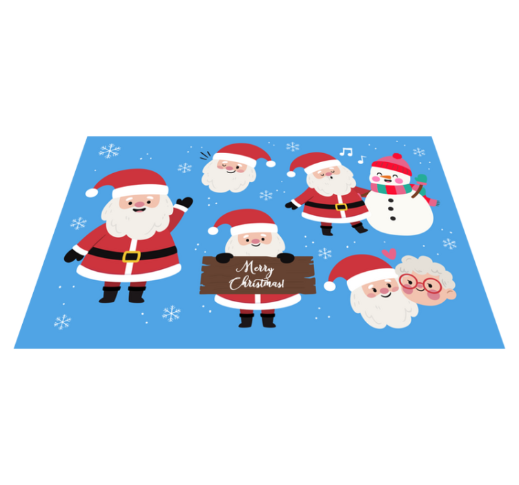 Individuais de mesa de Natal Personagem fofo do papai noel - TenStickers