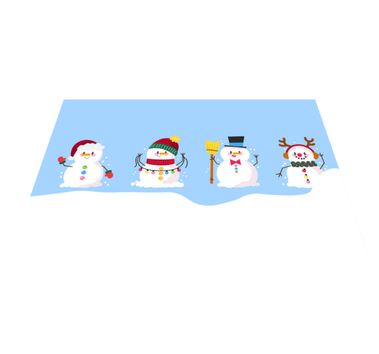 Individuais de mesa de Natal coleção de bonecos de neve - TenStickers